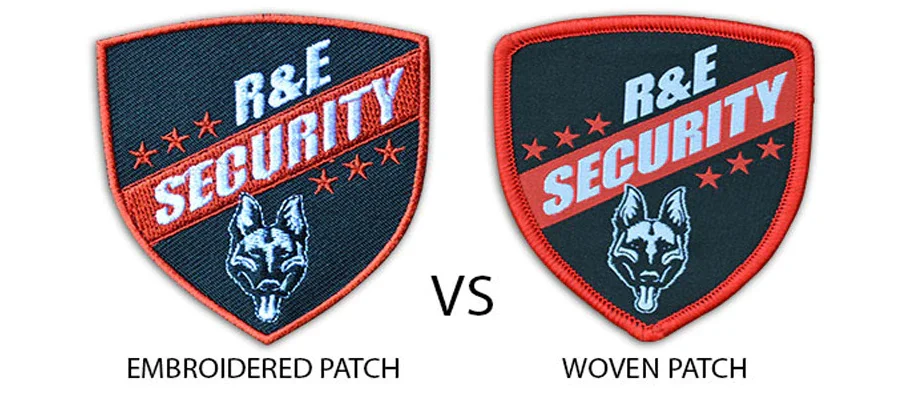 embroidered patch vs woven patch
